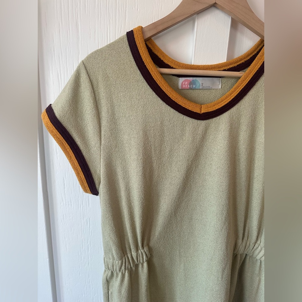 Free People Retro Vibes Mini Dress in Opal Silk, Size Large - Picture 4 of 13